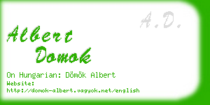 albert domok business card
